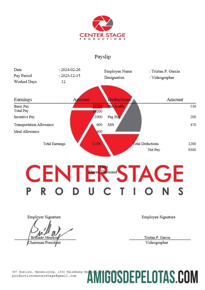 Realista Modelo de recibo de pagamento da Center Stage Productions em formatos Word e PDF.pdf, 3